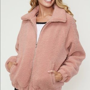 Fantastic Fawn Jackets & Coats - Cozy Sherpa bomber Fantastic Fawn Jackets & Coats - Cozy Sherpa bomber